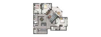C2 Floor Plan at TRAILSIDE VERDAE APARTMENTS, South Carolina, 29607