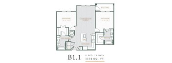 B1 Floorplan at POINTE AT EAST SHORE APARTMENTS, Florida, 32703
