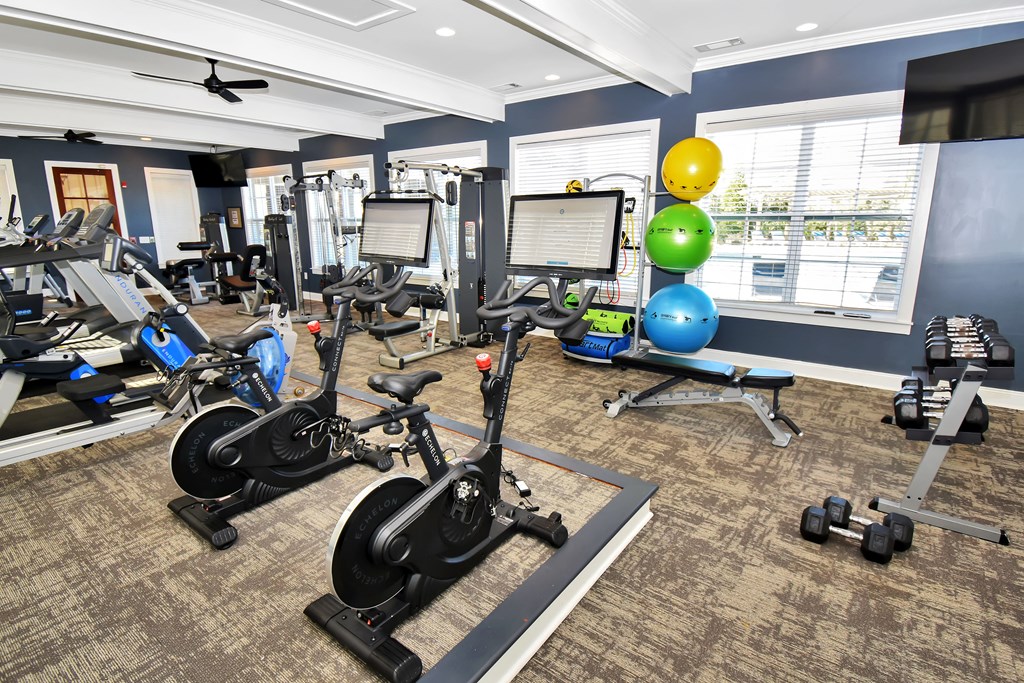 Riverstone Gym with machine and balls