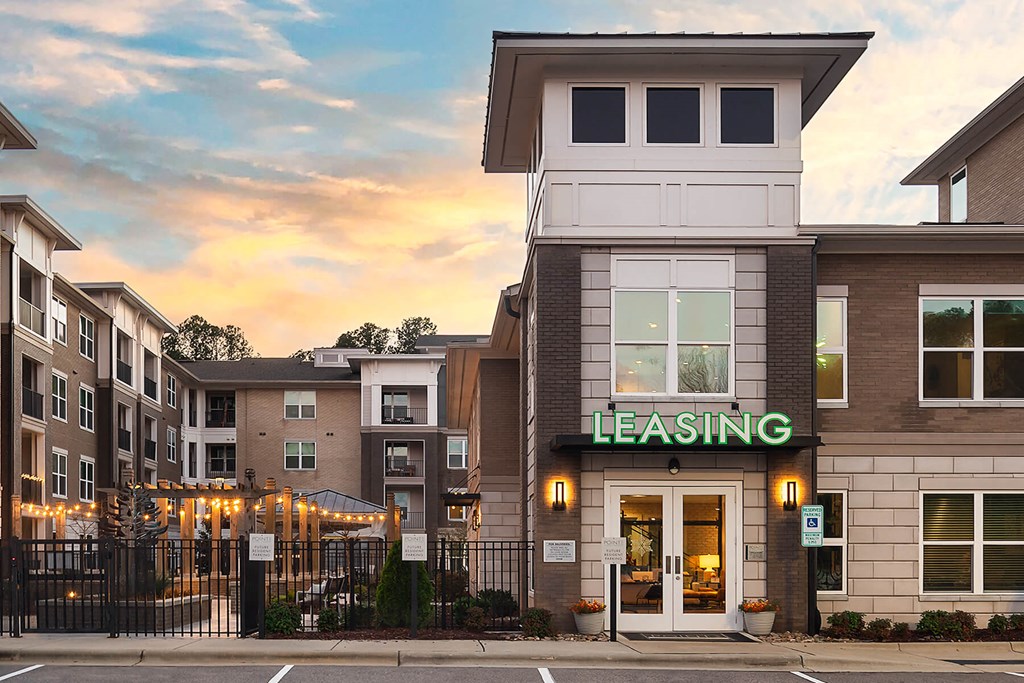 the building in which the leasing office is located