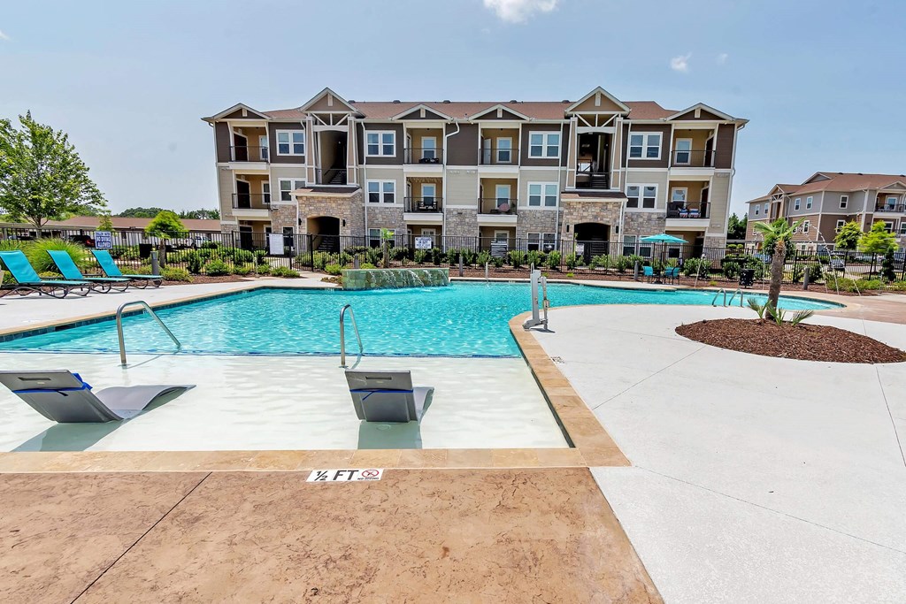 take a dip in the resort style pool at villas at houston levee west apartments