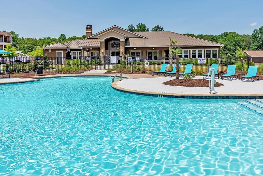 our apartments showcase a swimming pool