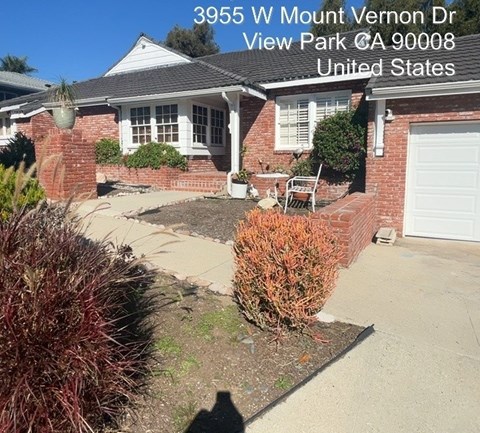 A house with the address 3955 W Mount Vernon Dr, View Park, CA 90008, United States.