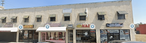 A building with a sign that says NAT on it.