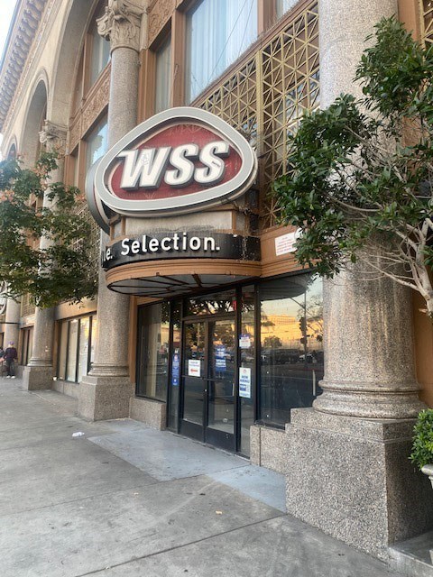 A WSS Selection storefront with a red and white sign.