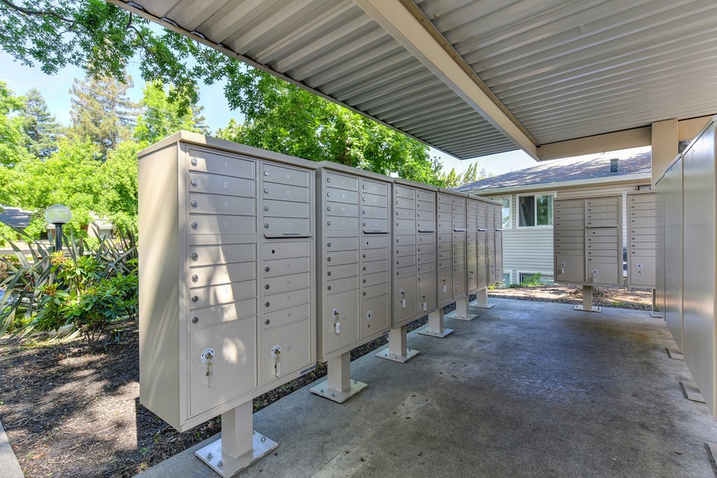 Covered Mailbox and package area at The Renaissance Apartments, Citrus Heights, 95610