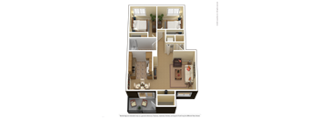 a floor plan of a one bedroom apartment