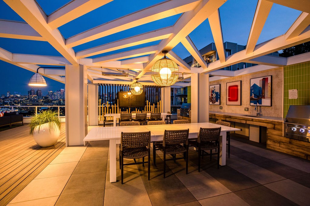 Rooftop Living Spaces at The Summit at Lake Union, Seattle, 98109