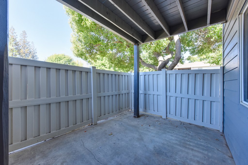 Private enclosed patio. This is the patio to a 1st floor home.