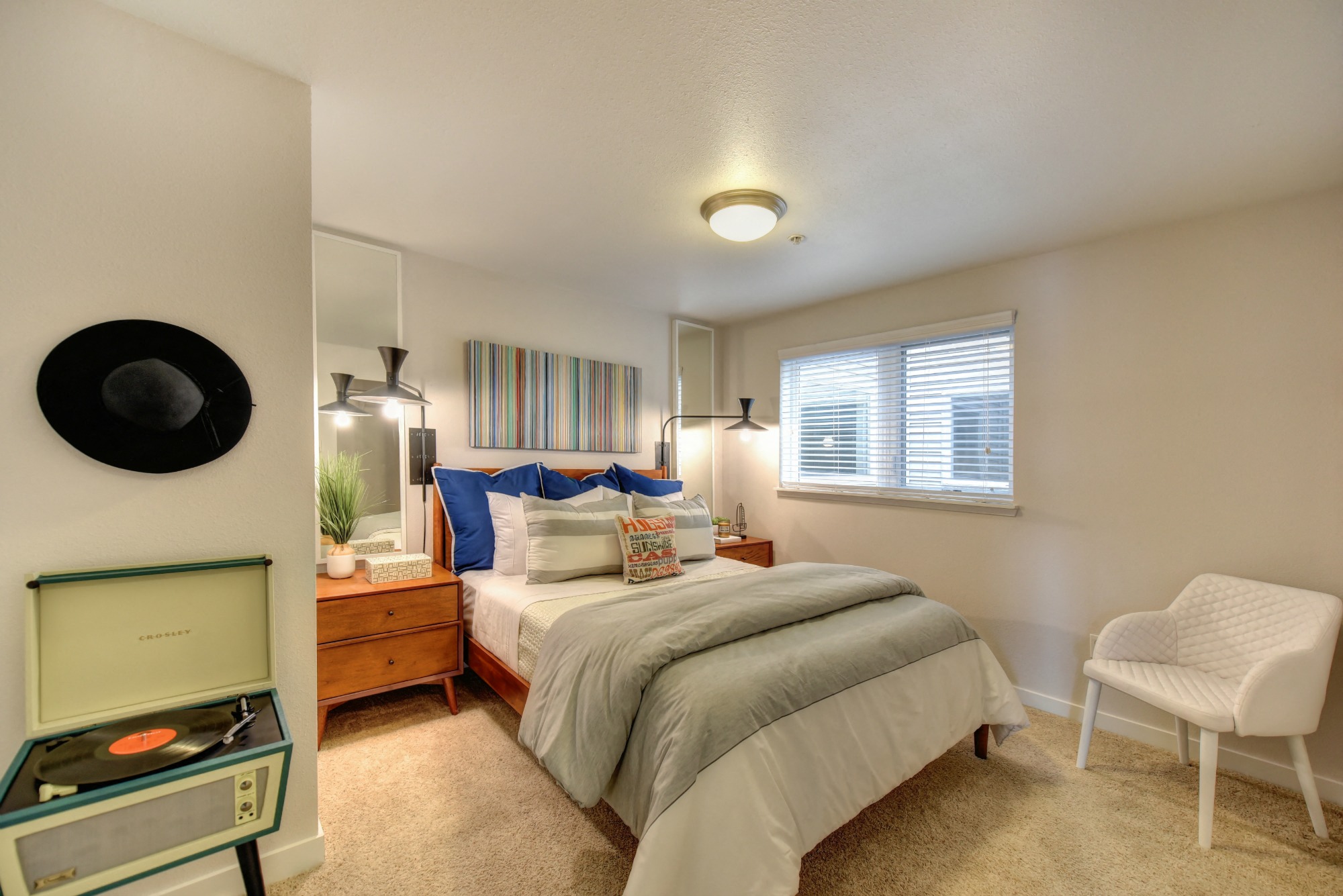 Bedroom with Window at The Summit at Lake Union, Seattle, Washington