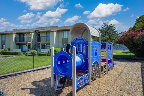 The playground play park at Breckenridge Village Apartments