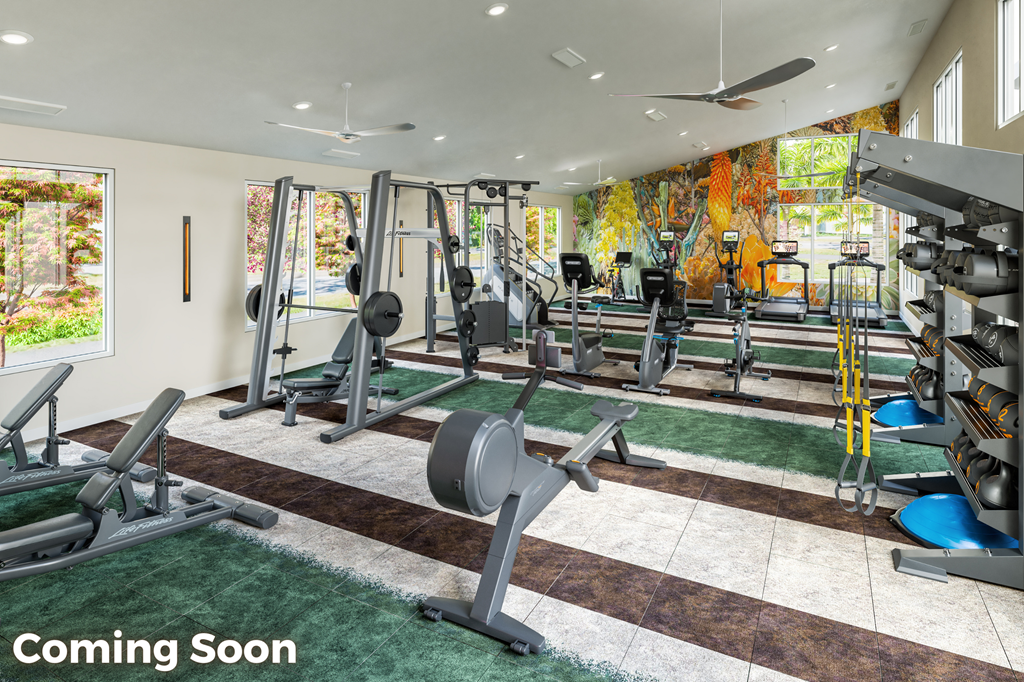 An artist rendering of the brand new fitness center coming 2024