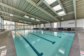 the indoor lap pool at the ridges indoor water park
