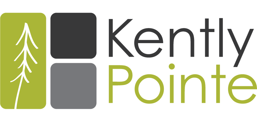 the logo for kenny pointe with the word kenny points on a green