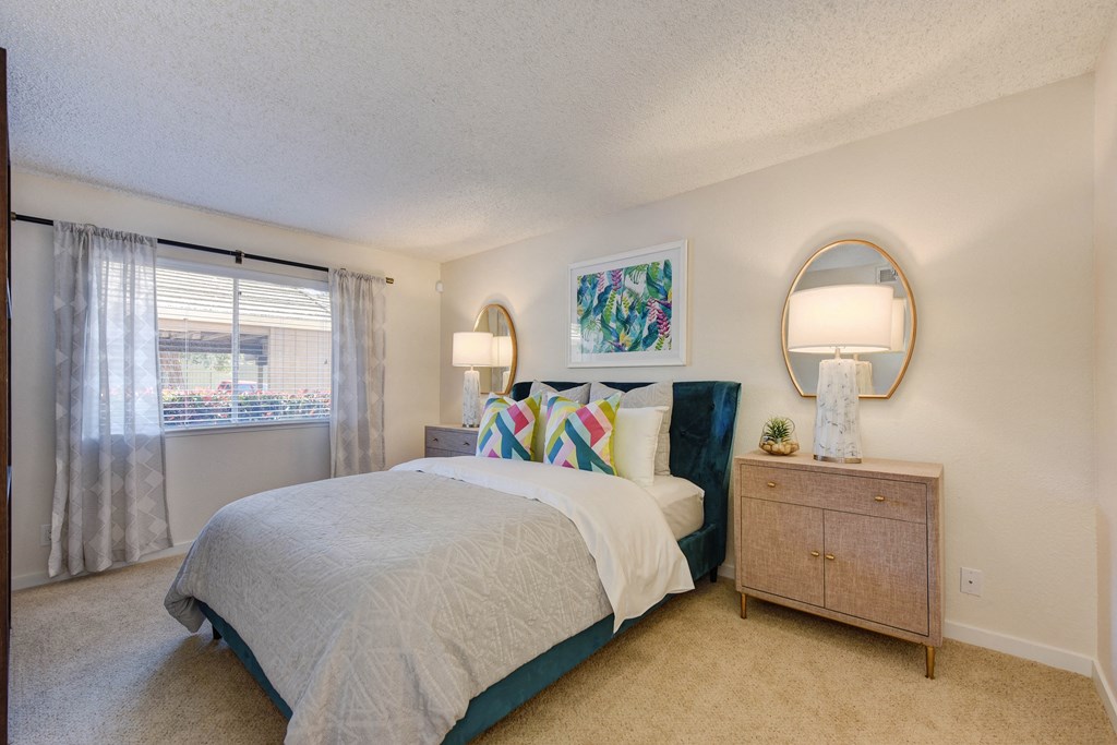 Model Home Master Bedroom at Canyon Terrace Apartments, Folsom, CA