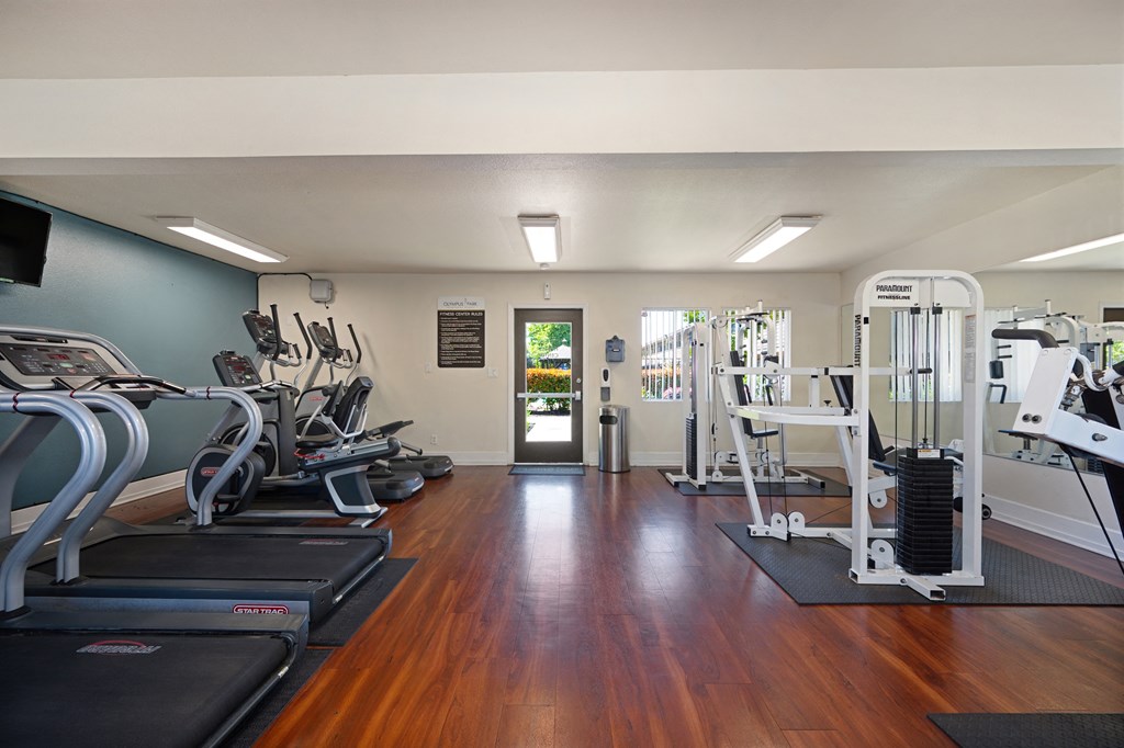our gym is equipped with a variety of cardio equipment our gym is equipped with a variety of cardio equipment at Olympus Park Apartments, Roseville, 95661
