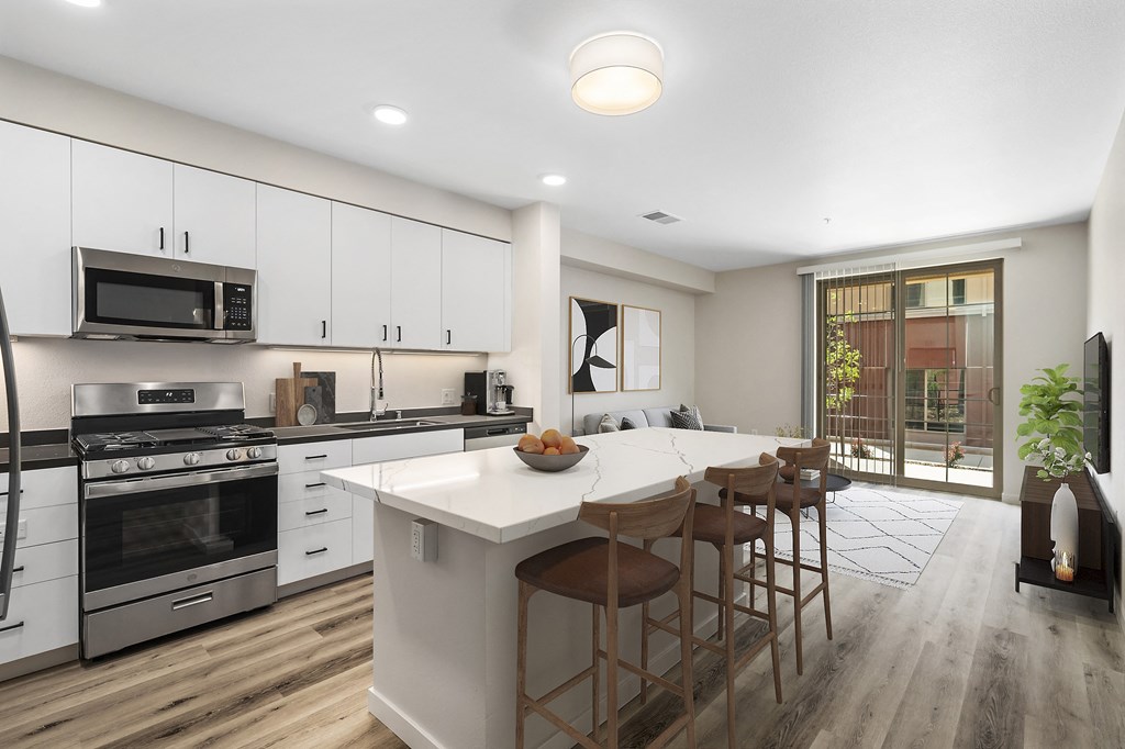 Floor Plan A Kitchen at Sierra Gateway Apartments, Rocklin, 95677