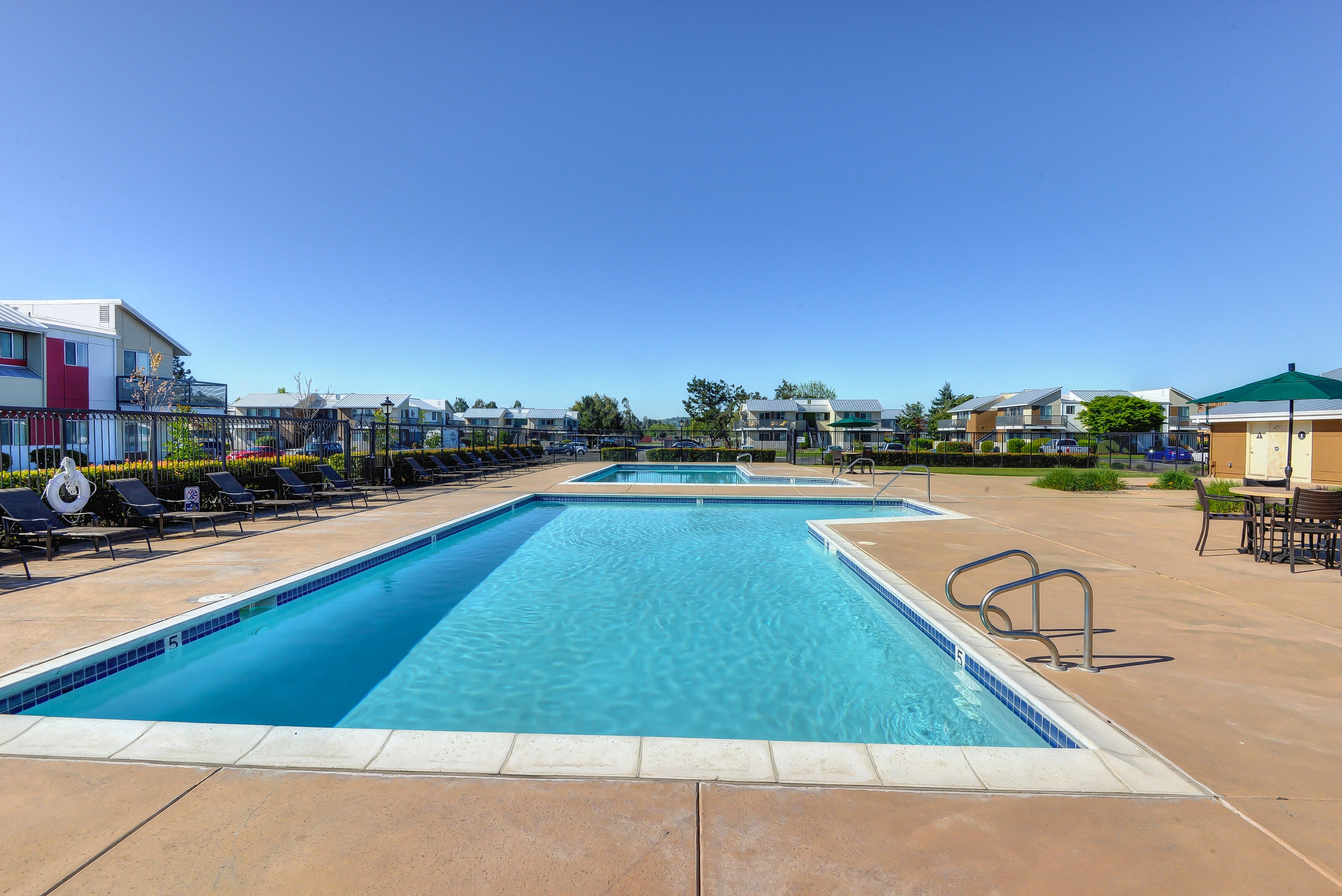 Swimming Pool area at Addison Ranch Apartments, Petaluma, CA