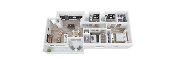 The Crest Floor Plan at Canyon Terrace Apartments, Folsom, California