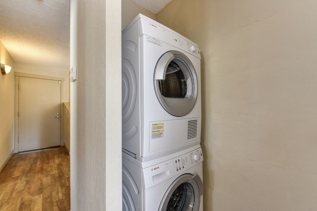 Washer and Dryer Inside Home at The Retreat at Walnut Creek, Walnut Creek, California
