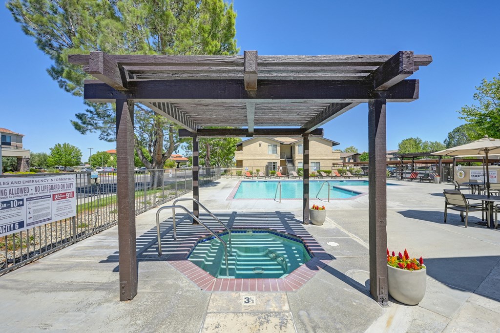 the swimming pool at our apartments