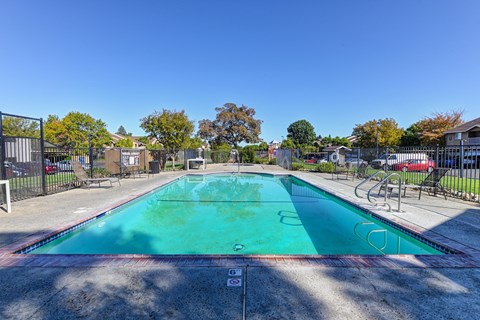 Pool Area at Hastings Park Apartments, Antelope, California