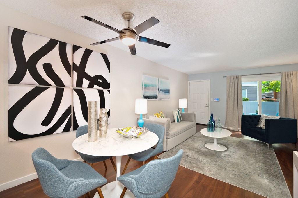 Airy and Bright Modern Living Room at Hidden Oaks Apartments, Citrus Heights, 95621
