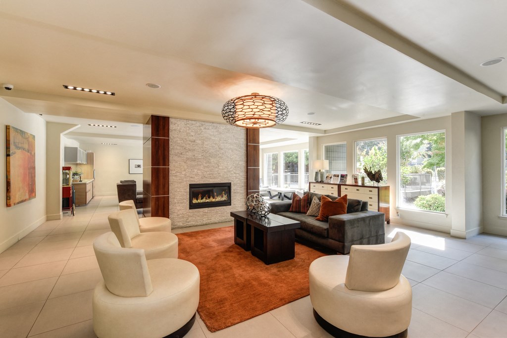 Community Clubhouse Lounge Area at The Retreat at Walnut Creek, Walnut Creek, CA