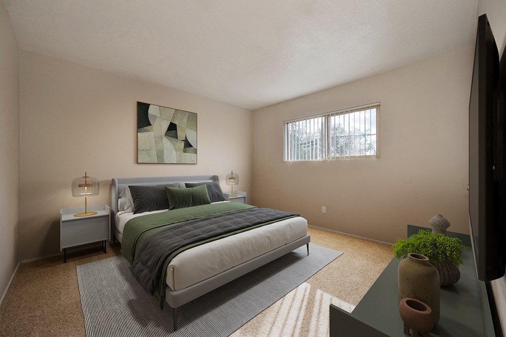 Large Bedroom at Olympus Park Apartments, Roseville, 95661
