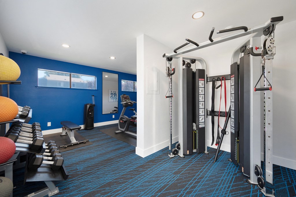 On-Site Fitness Center at Silverstone Apartments, California, 95618