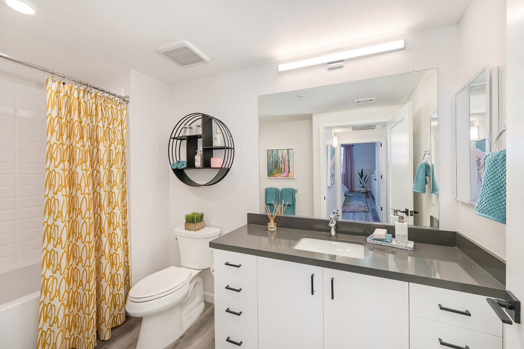 Luxurious Bathroom at Sierra Gateway Apartments, California