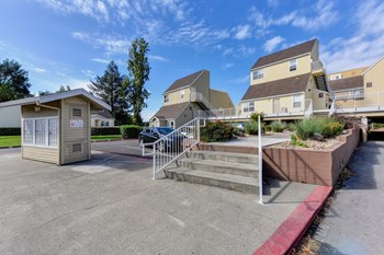 Community Mailbox area with small staircase leading to one of the buildings  - Photo Gallery 31