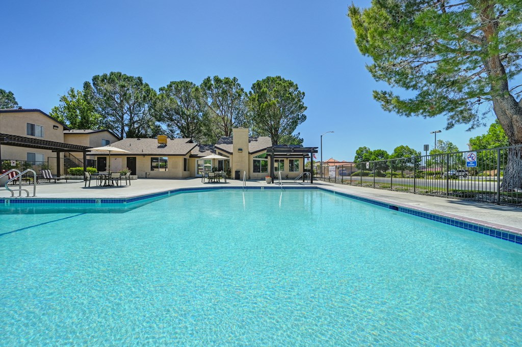 the swimming pool at our apartments