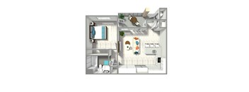 bedroom floor plan an overview of the bedroom and living room of a 1 bedroom apartment