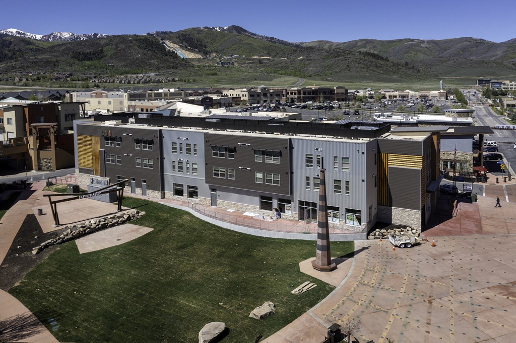 an aerial view of a new building in the city of twentynine palms