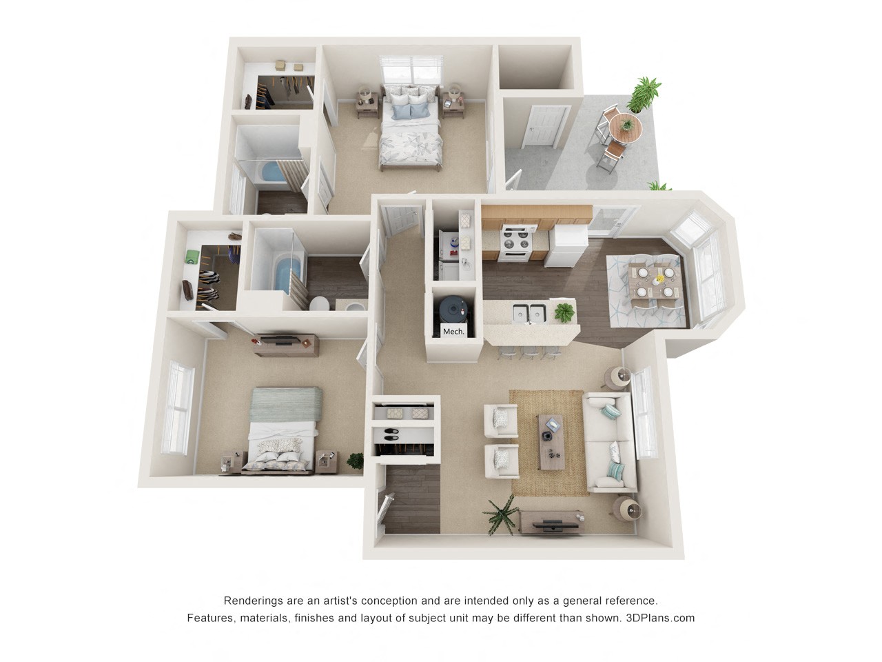 Two Bedroom/ Two Bathroom