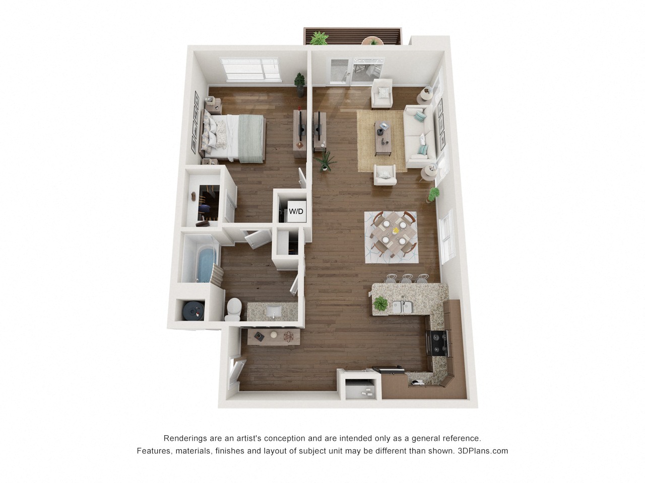 One Bedroom/One Bathroom