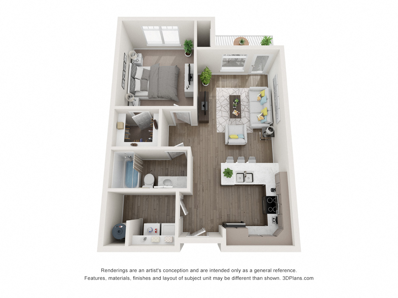 one bedroom/one bath