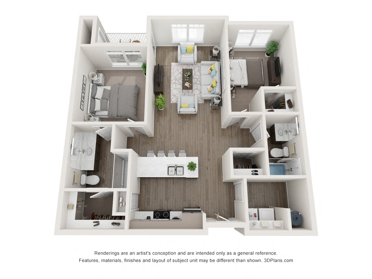 Two Bedroom/ Two Bathroom