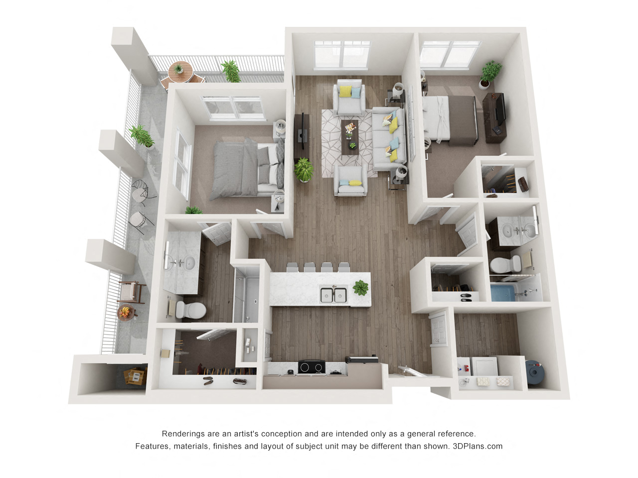 Two Bedroom/ Two Bathroom