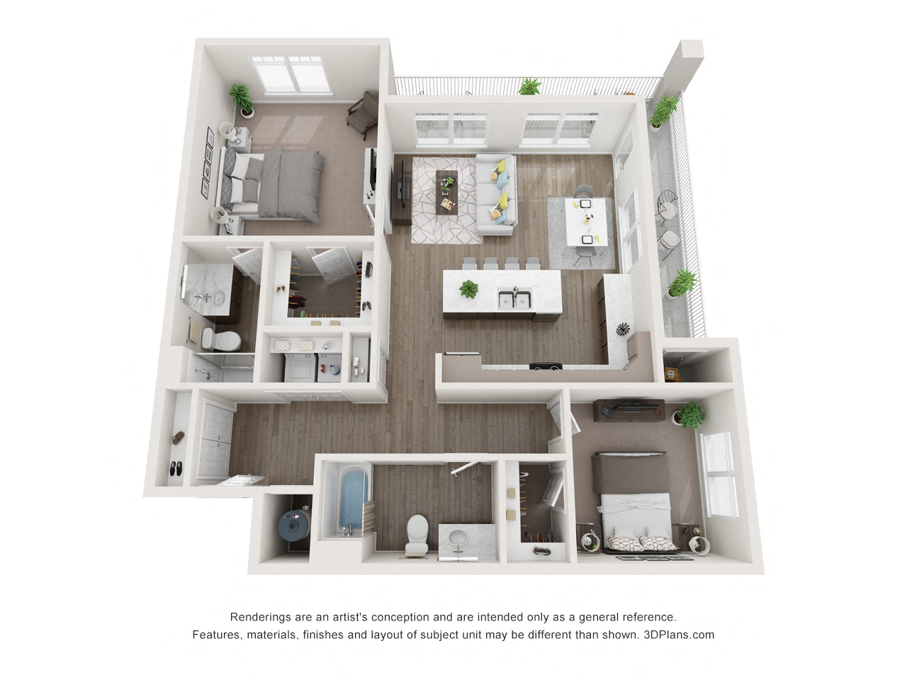 Two Bedroom/ Two Bathroom