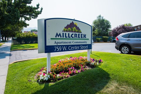 Monument sign and grounds