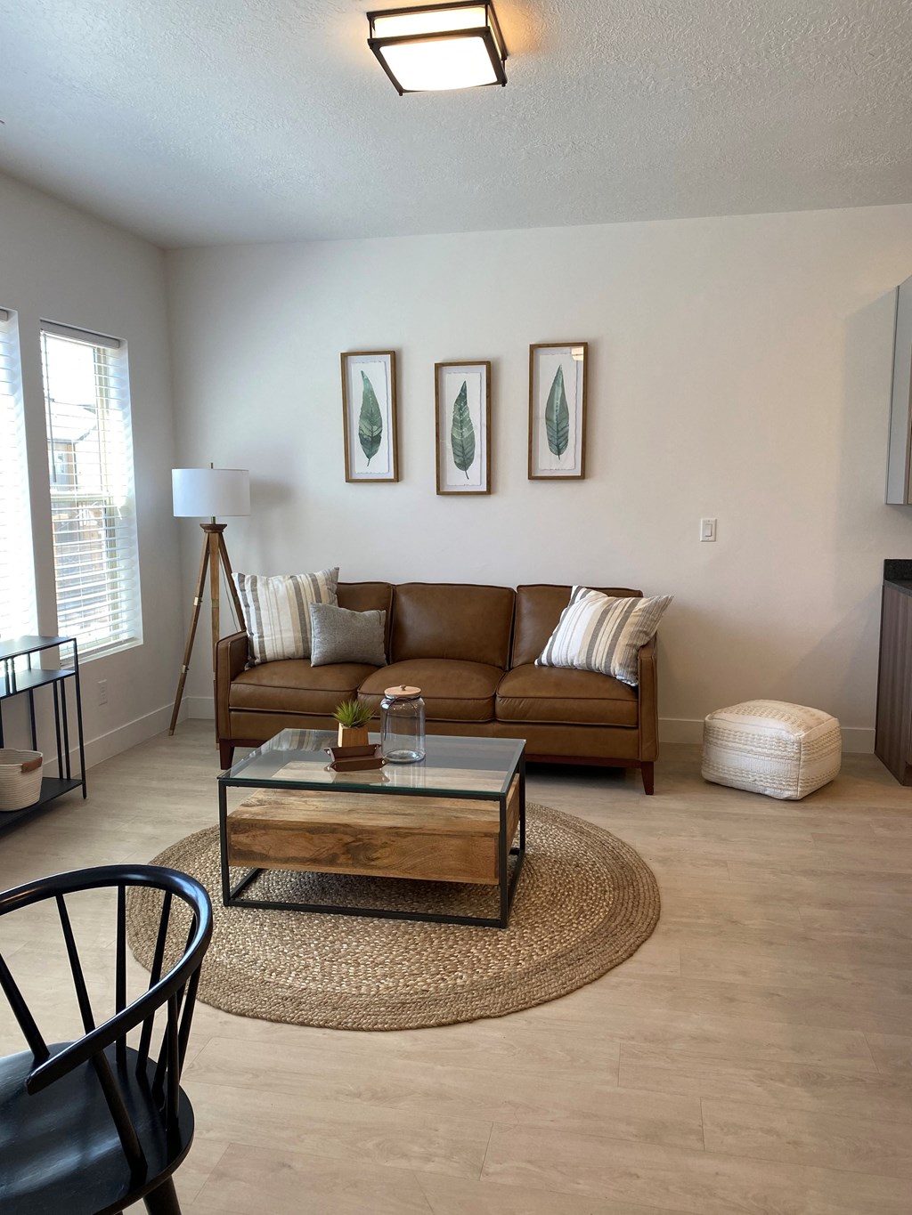 living room, the loft on birch, downtown walla walla, sleek modern industrial