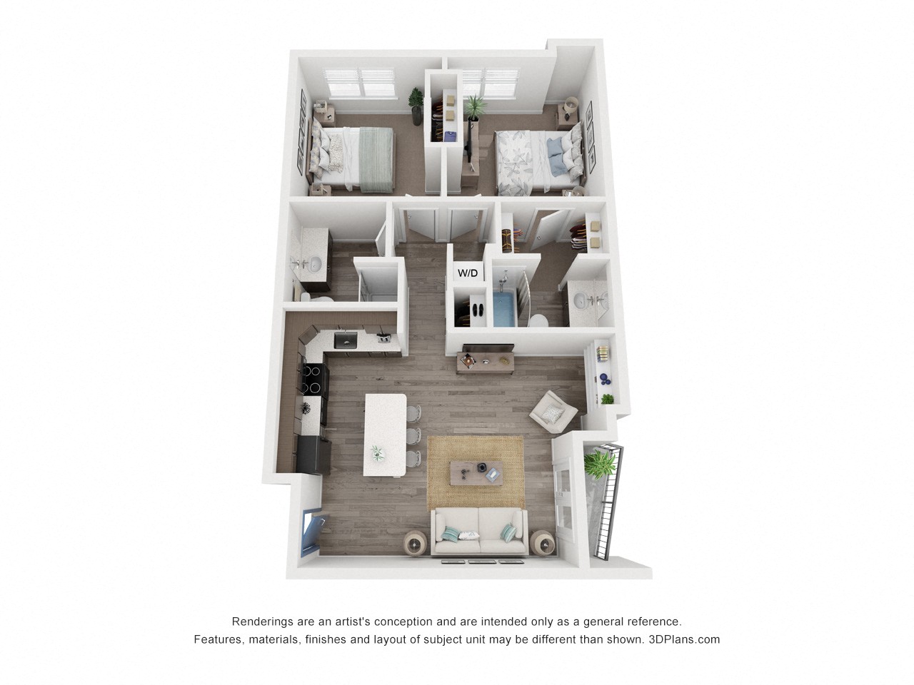 Two Bedroom/ Two Bathroom