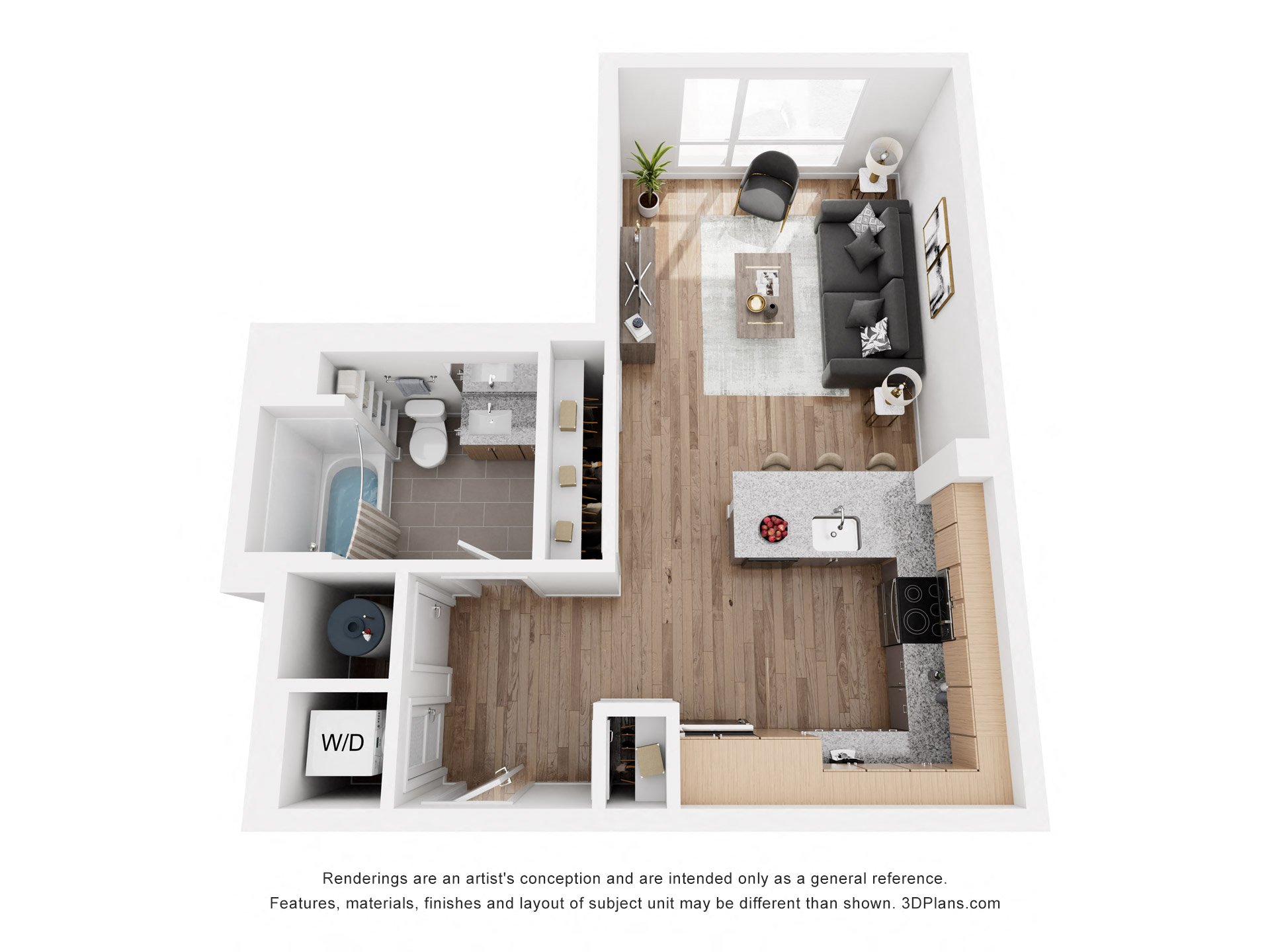 Studio 1 bath at SPARK Apartments, Salt Lake CIty, Utah