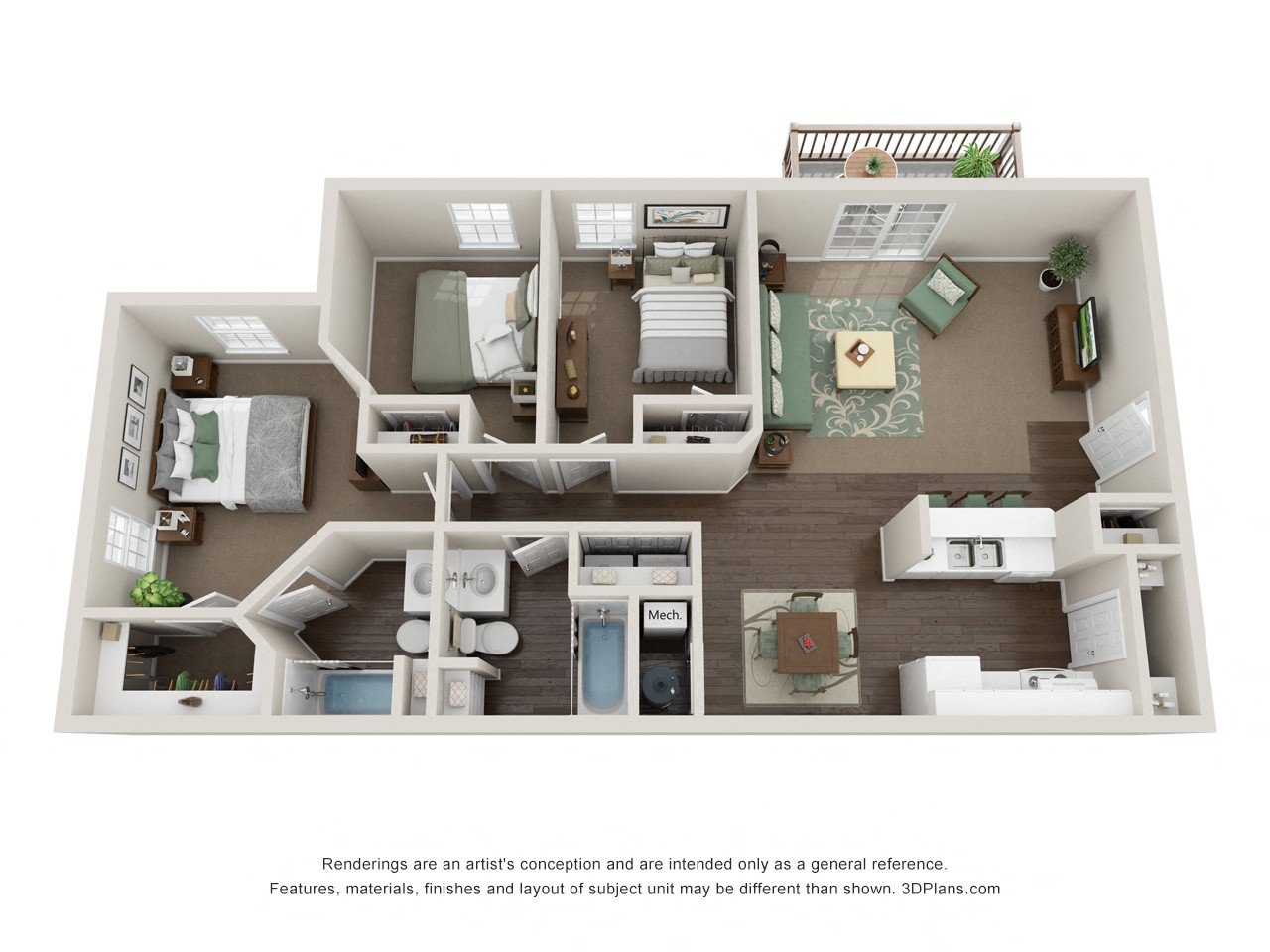 3 bedroom/2 bathroom