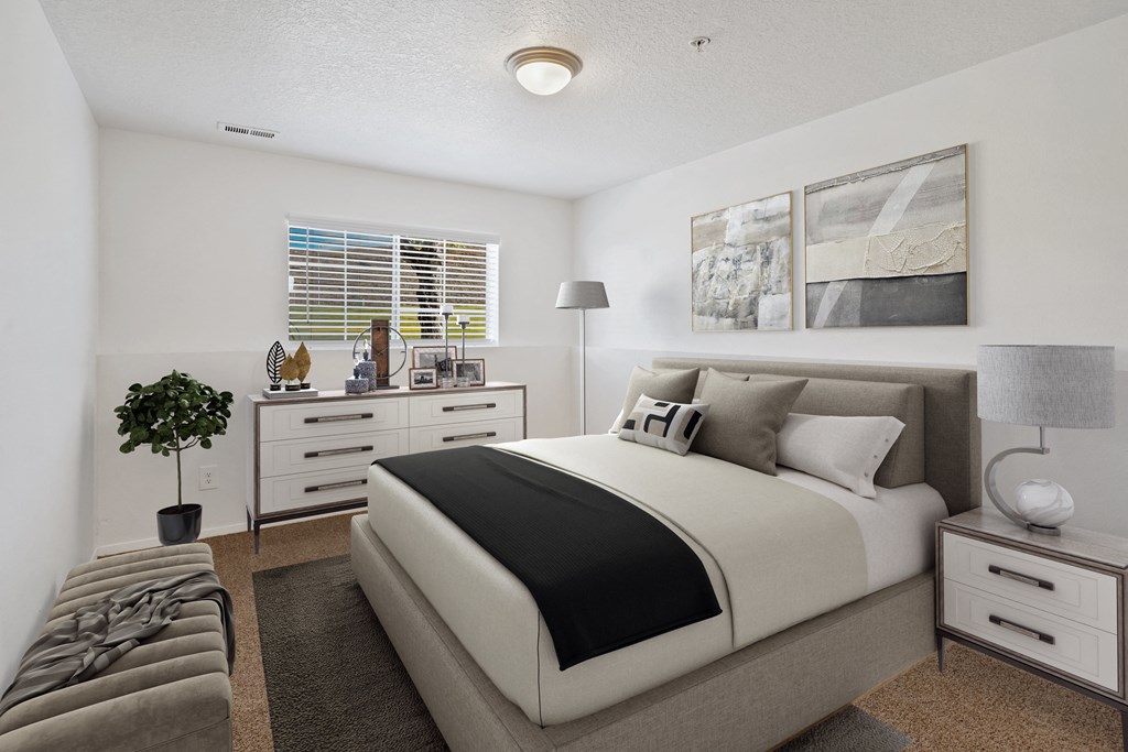 our apartments offer a bedroom with a king sized bed