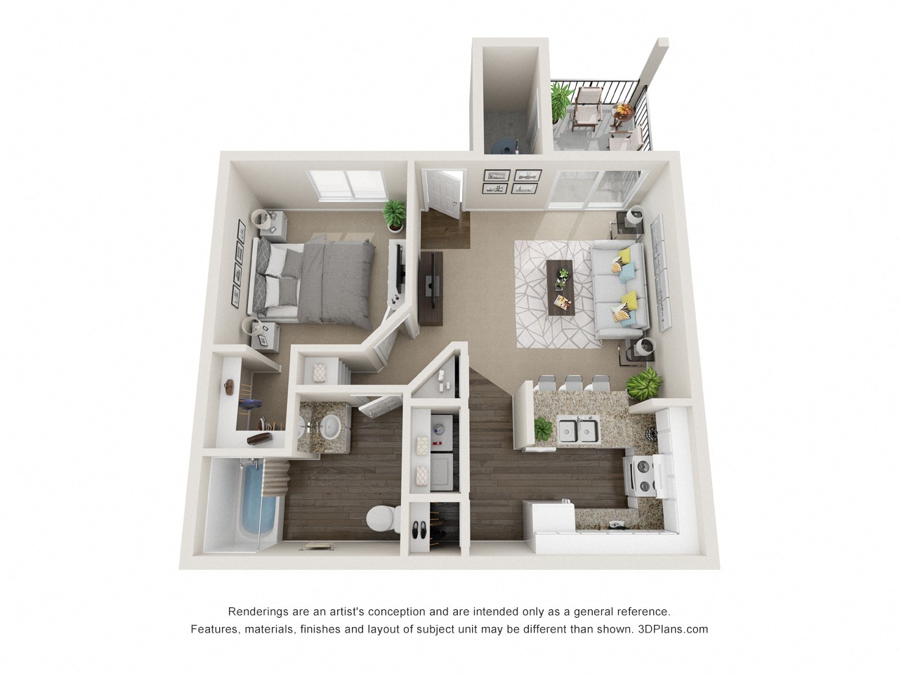 One Bedroom/One Bathroom