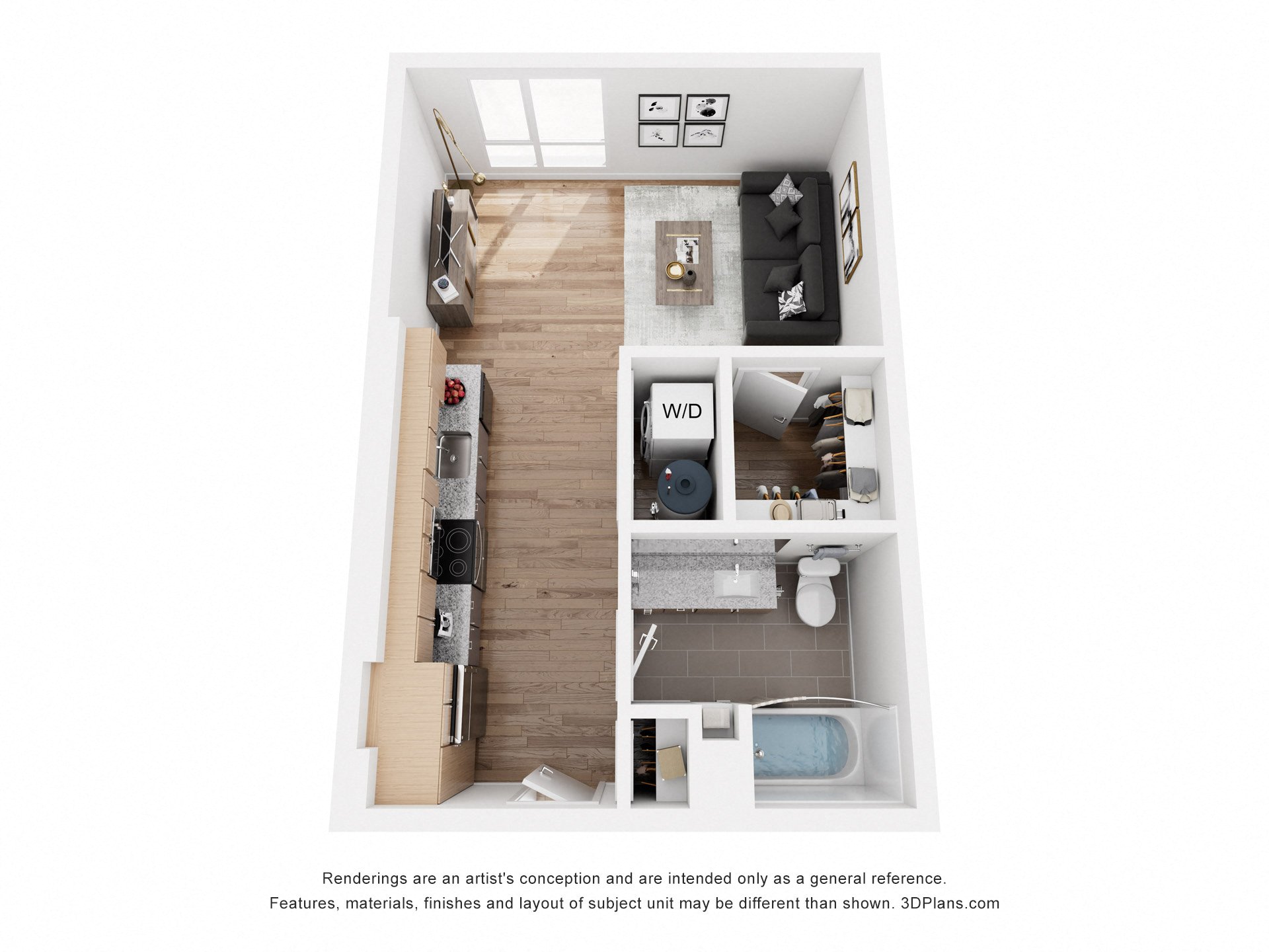 Studio 1 bath A at SPARK Apartments, Salt Lake CIty