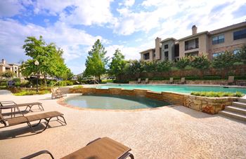 Lounging by the Pool at Stoneleigh on Cartwright Apartments, J Street Property Services, Mesquite,Texas